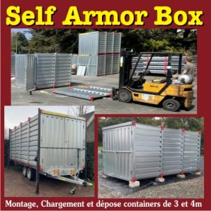 Montage, chargement et dépose containers 6 mètres